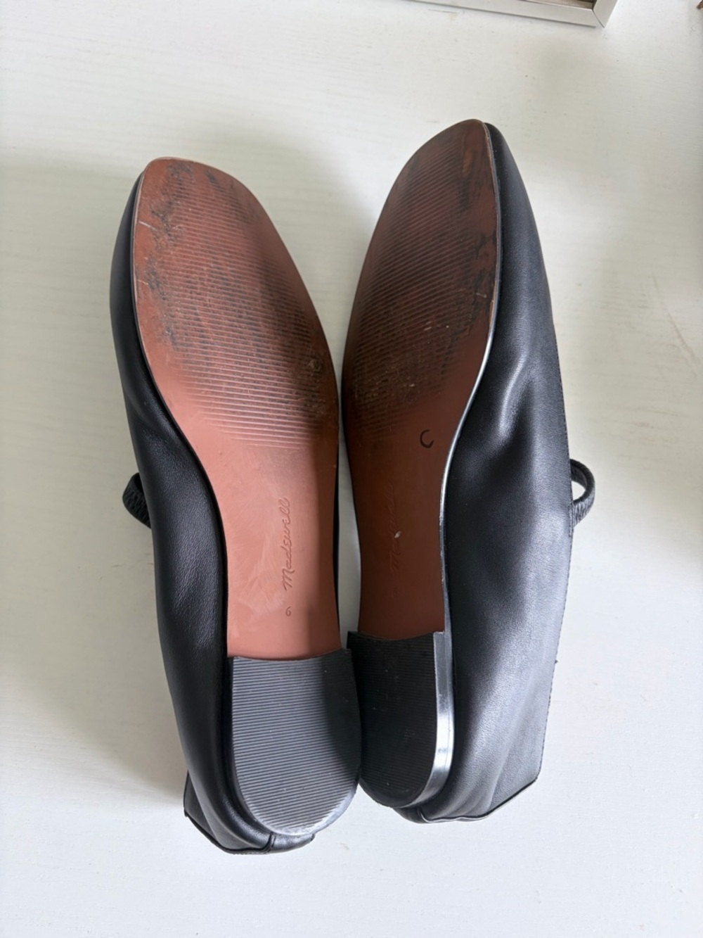 Madewell The Greta Black Square-Toe Mary Jane Flats - Picture 5 of 6
